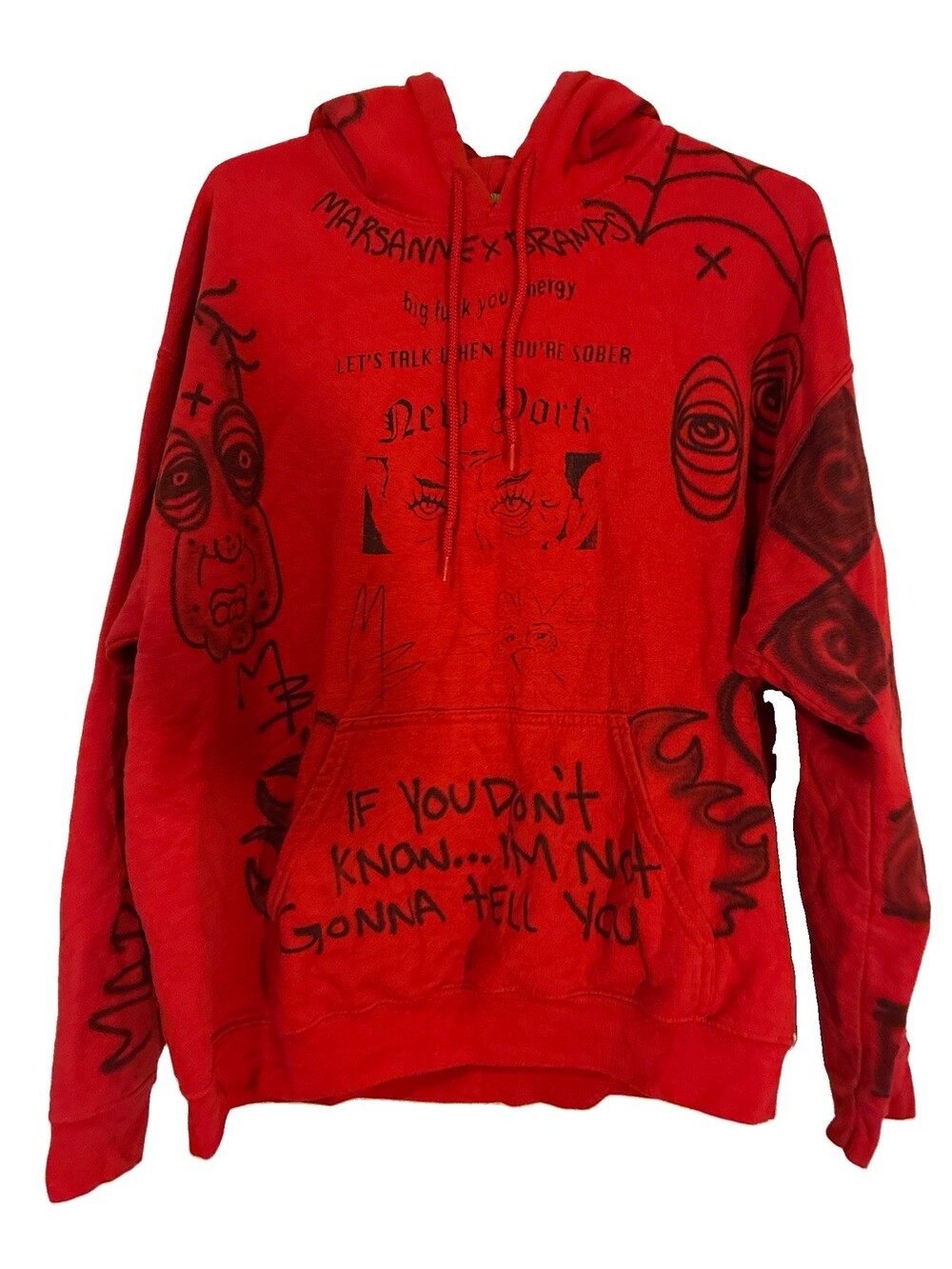 Marsanne Brands Streetwear Red Hoodie